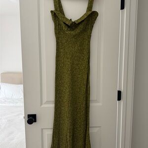 Reformation Tancy Green Dress